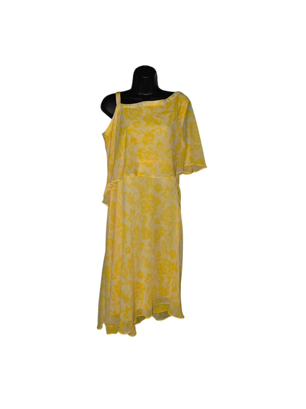 Ralph Lauren Yellow Floral One-Shoulder Dress